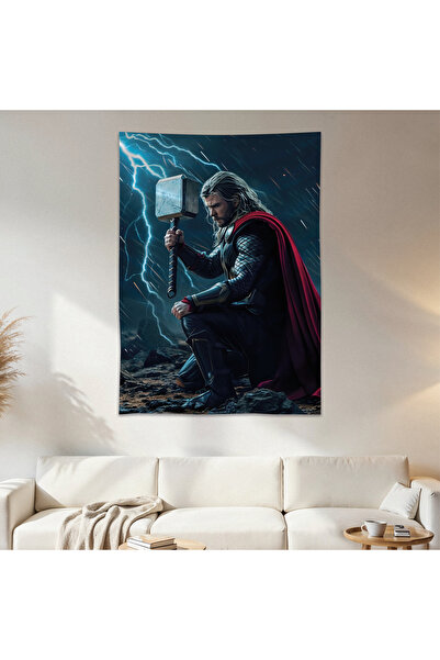 Geek Cultcha Thor Wall Cloth Wall Tapestry First Quality Satin Fabric Poster