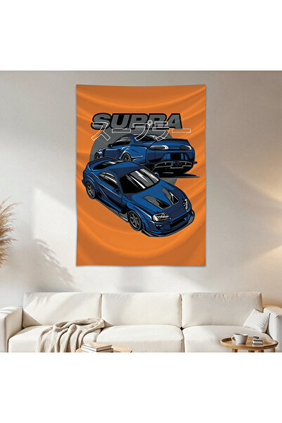 Geek Cultcha Toyota Supra Wall Cloth Wall Tapestry First Quality Satin Fabric...