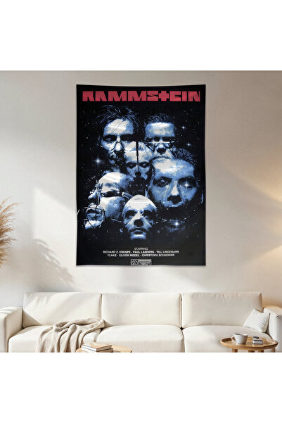 Geek Cultcha Rammstein Duvar Örtüsü Duvar Halısı Birinci Kalite Saten Kumaş P...