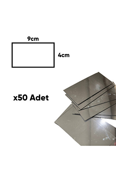 GOOD SIGN Oyuncak Araba Rafı İçi 9x4 Cm Kendinden Yapışkanlı 50 Adet Dekoratif Pleksi Ayna