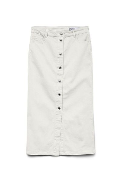 Vero Moda Jeansrock VMWILD Hohe Taille Langer Rock