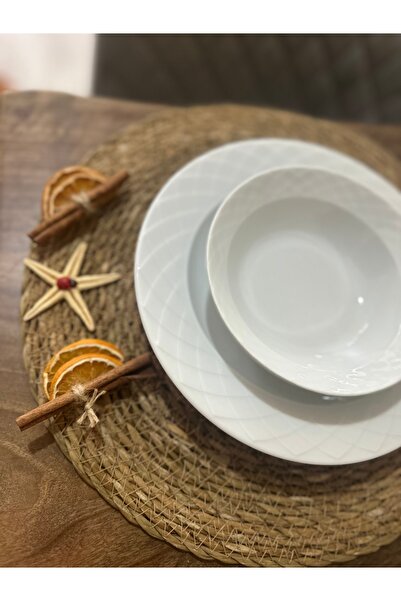 Marrone Hasır Suple Doğal Otantik Bohem Supla Masa Süsleri