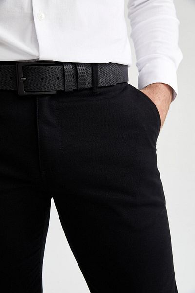 DeFacto Herren-Jeansgürtel aus gemustertem Kunstleder M4106az21wn