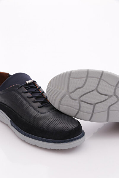 DGN Чоловічі комфортні черевики з натуральної шкіри, сині 3523623210