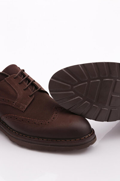 DGN Men's Casual Shoes Genuine Leather Brown Nubuck 35291023210