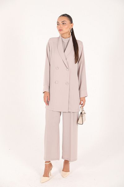 Melike Tatar Melike Tatar Jacket Jumpsuit 9357 Stone