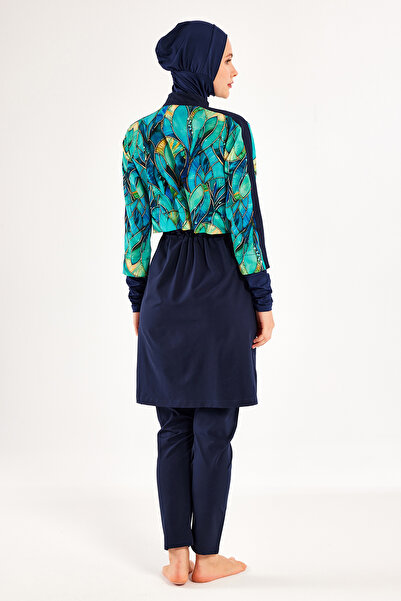 Adasea Women's Elena Sports Lycra Full Covered Hijab Swimsuit 1216 Dark Navy Blue