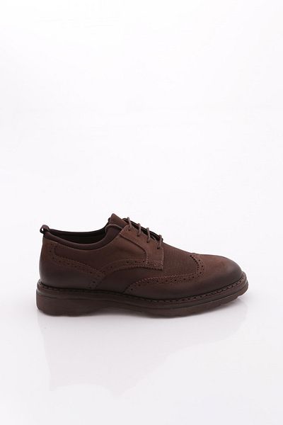 DGN Ανδρικά παπούτσια casual από γνήσιο δέρμα καφέ Nubuck 35291023210