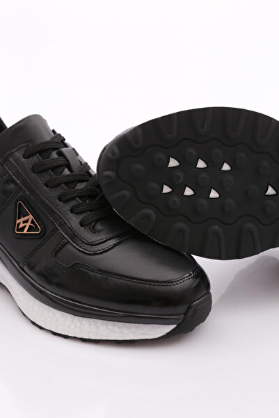 DGN Erkek Sneaker Ayakakbı Hakiki Deri Siyah Beyaz 8322310106