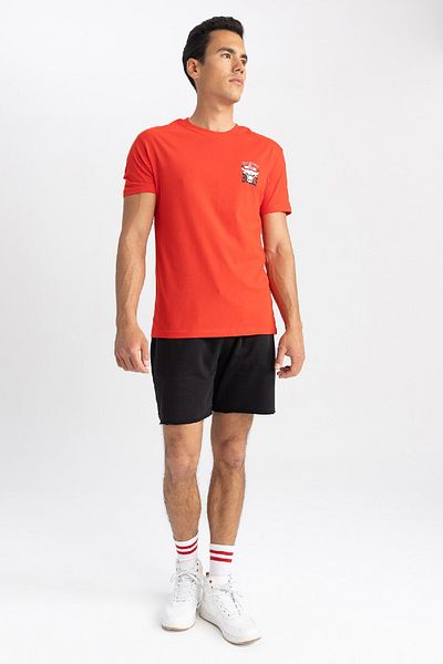 DeFacto NBA Chicago Bulls Crew Neck Short Sleeve T-Shirt - 100% Cotton, A6778ax23hs