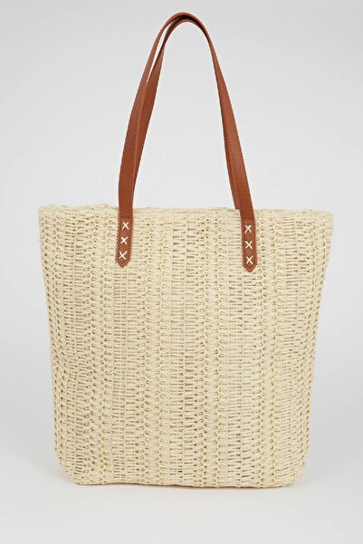 DeFacto Große Cross-Strohtasche für Damen W7294azns