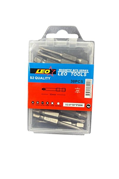 FIRAT HIRDAVAT Leo Ph00 50MM ¼’’ S2 Kalite Mıknatıslı Bits Yıldız UÇ ( 30 Adet)