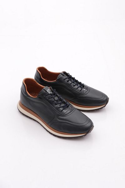 DGN Ανδρικά Sneakers Παπούτσια Γνήσιο δέρμα Navy Blue λουστρίνι 91131081