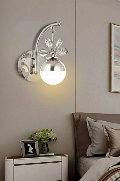 RSCOLLECTIONS Forde Power Ledli Modern Lüks Duvar Aplik Krom