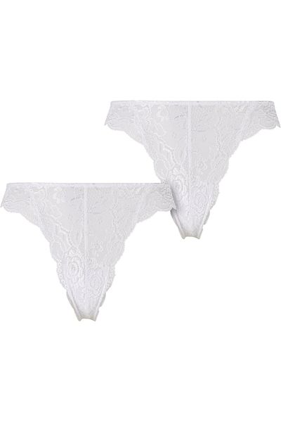 Urban Classics Damen Allover-Spitzen-Tanga, 2er-Pack