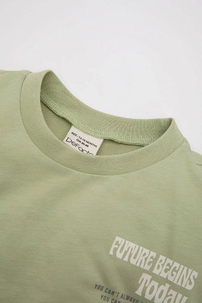 DeFacto Baby Boy Crew Neck Printed Short Sleeve T-Shirt D3852A524Sm