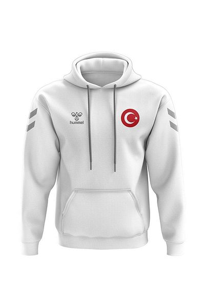 hummel Βαμβακερό φούτερ Armin National Team Λευκό