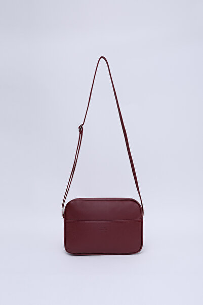 SHAKA Bordo Shk22 Tek Fermuar Ön Cepli Ayarlanabilir Çapraz Askılı Kadın Mini...