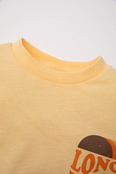 DeFacto Baby Boy Short Sleeve Crew Neck T-Shirt D3849A524Sm - Back Printed