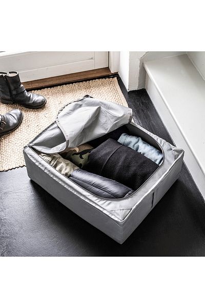 IKEA حقيبة تخزين SKUBB، رمادي غامق، 43x53x19 سم