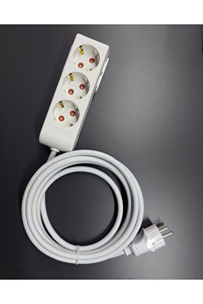 Mutlusan 3'lü Uzatma Prizi Çocuk Korumalı 2,5 mm kesitli