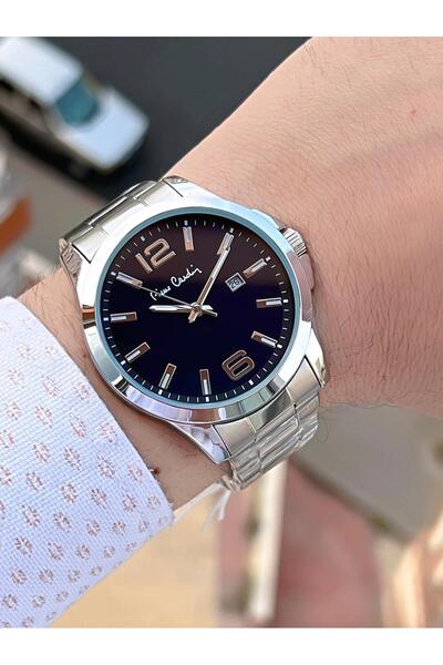 Pierre Cardin Navy Blue Katran Steel Cord Men's Wristwatch 30 Mt Waterproof