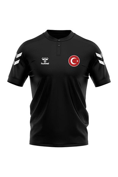 hummel Μπλουζάκι με γιακά μωρού της εθνικής ομάδας Armin, μαύρο