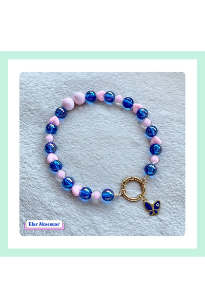 elar aksesuar Kedi Köpek Kolyesi Boncuklu Ve Şirin Köpek Tasması