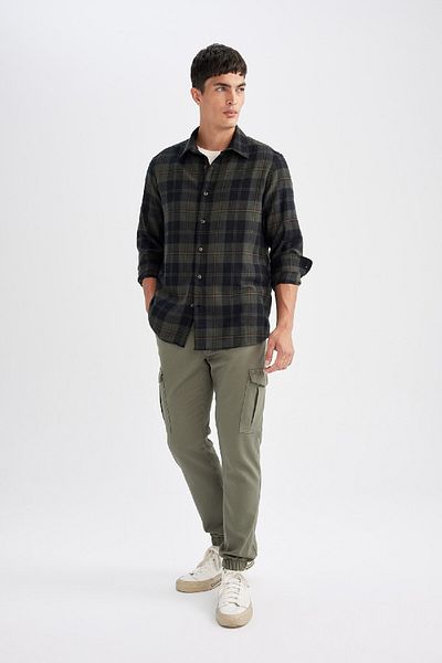 DeFacto Παντελόνι Tactical Jogger - με τσέπες Cargo, κορδόνια στη μέση, ελαστικά πόδια D1044ax24au