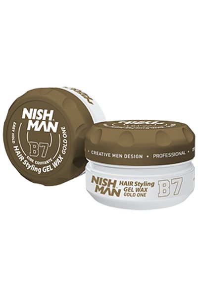 NISHMAN Nishman Hair Styling Wax Gel (Gold One Easy to Use Medium Hold) B7 150ml