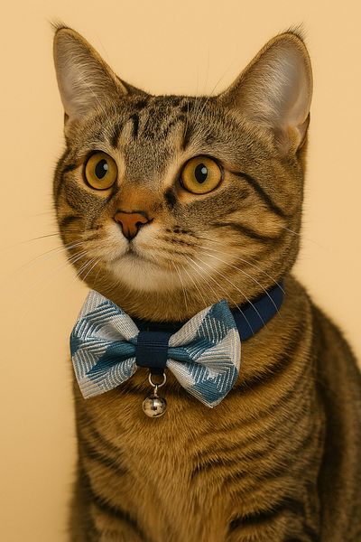 minial Cat Collar with Bow Tie