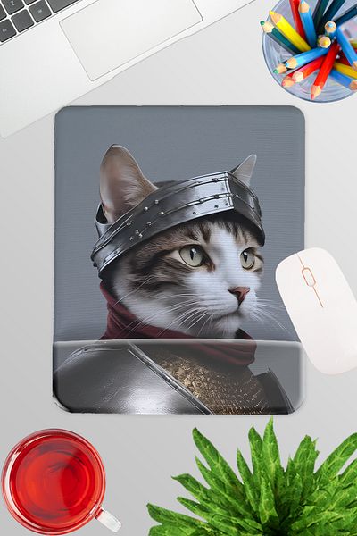 qoeuyl boutique Medieval Costume Cats No:8 Gamer Gaming Rectangle Wrist Rest Mousepad
