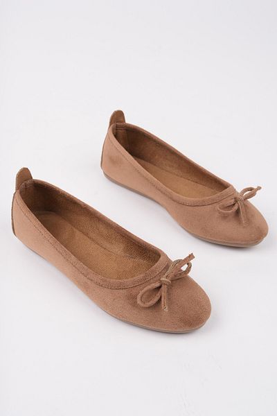 MUGGO Miu Bow Women's Leather Casual Ballerinas
