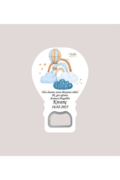 WMTasarim Gökkuşağı Temalı Balon Açacak Magnet (Jelatin Paket Hediyeli)