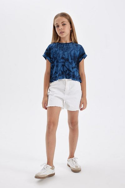 DeFacto Girl's Crew Neck Print Short Sleeve T-Shirt D4526A824Sm