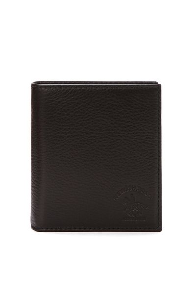 Newish Men's Black Genuine Leather Wallet with Coin Compartment and Card Holder