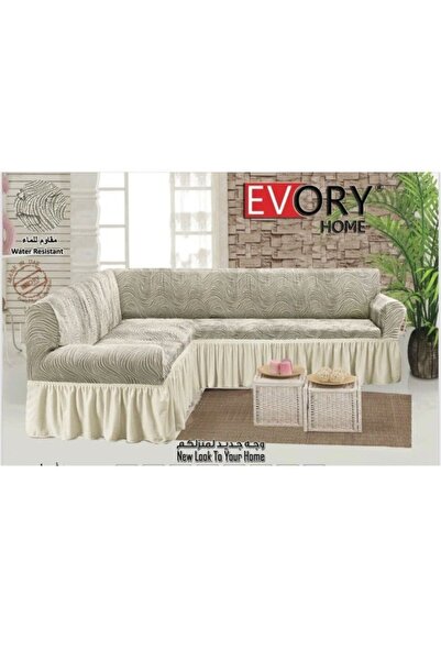 smart home Waterproof 6 Seater L Shaped Stretch Sofa Cover Stretch Fabric Att...