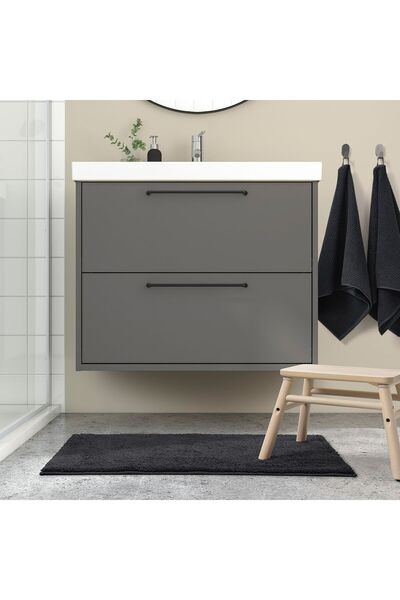 IKEA BACKMÅRA Bath mat, black, 50 x 80 cm