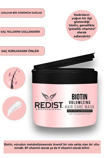 Redist BIOTINE VOLUMINATING HAIR CARE MASK 250 ML