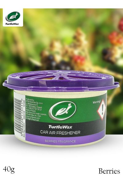 Turtle Wax Car Air Freshener Berries Fragrance 40g – Long Lasting, Spill Proof, Compact Design