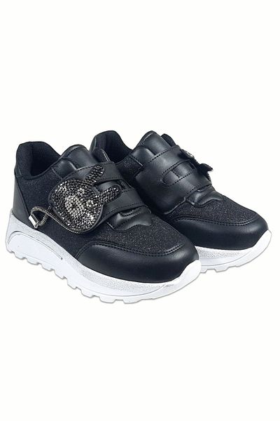 welissa Pantofi sport pentru copii cu talpă cu pană strălucitoare decorate cu piatră