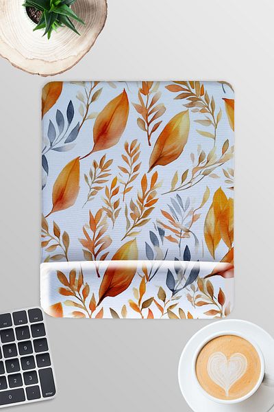 qoeuyl boutique Autumn Leaves No:1 Gamer Gaming Rectangle Wrist Rest Mousepad