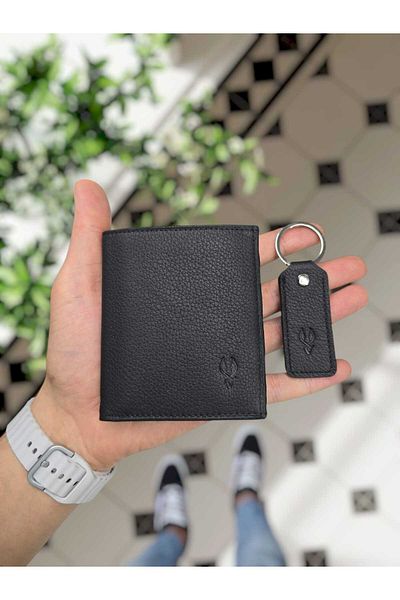 VİSSO 366 Genuine Leather Men's Wallet Leather Purse Gents Handbag + Key Ring