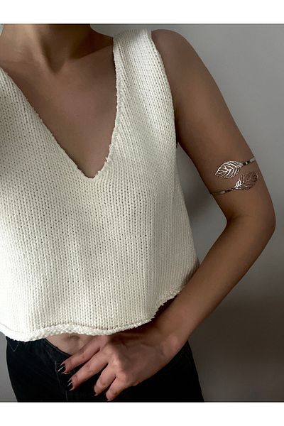 Hoop jewelery Leaf Model Hand Bracelet and Arm Cuff