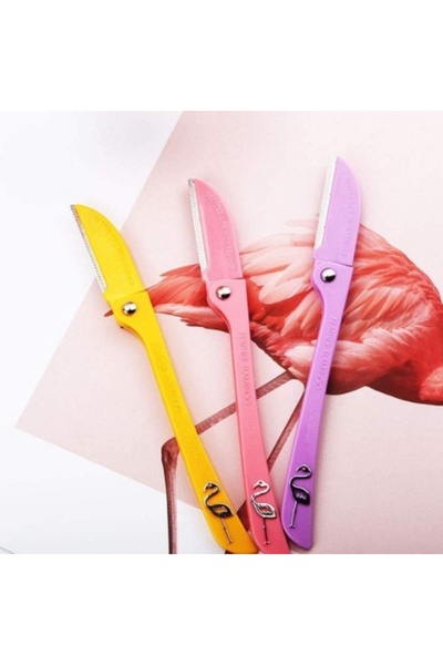 Flamingo Feather Flamingo S Women's Facial Hair Razors - 6 Packs, 3 Razors Each