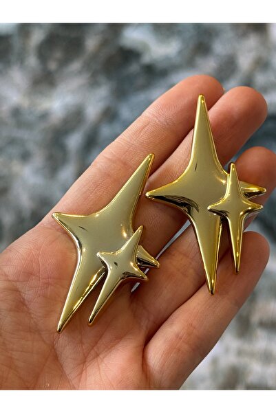 MioArt Big Double Star Special Design Luxury Earrings