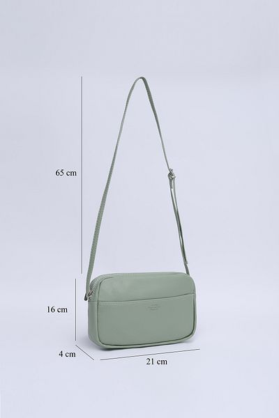 SHAKA Green Shk22 Women's Mini Urban Shoulder Bag Single Zipper and Strap Lmitation U:16 E:20