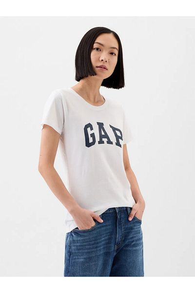 GAP Tricou Gap Logo pentru femei - alb