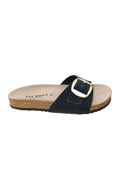 FLY SOFT S042.020 Women's Single Buckle Cork Sole Summer Comfort Slippers