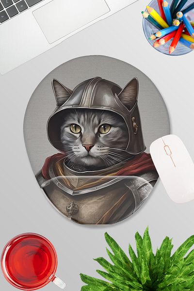 qoeuyl boutique Medieval Costume Cats No:10 Gamer Gaming Oval Wrist Support Mousepad